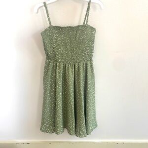Short green dress with white dots from shein , size xs